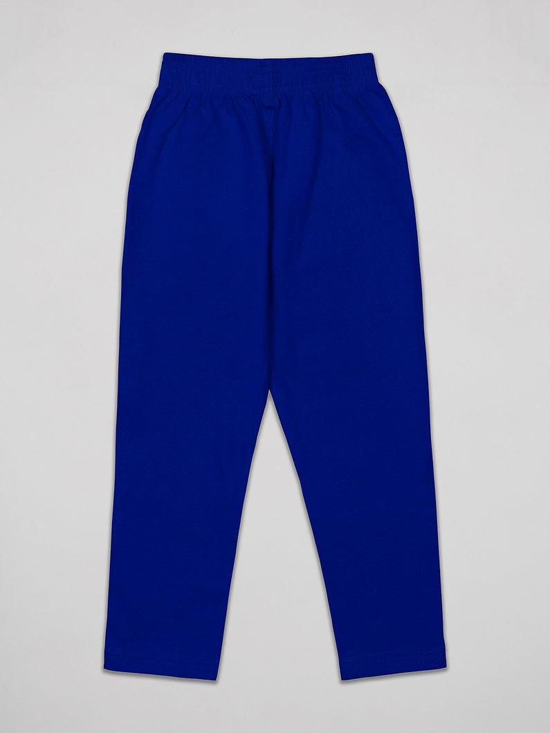 Blue Leggings with elastic waist for girls