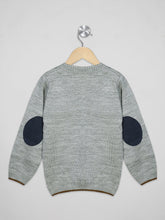 Load image into Gallery viewer, Boys winter woolen full sleeves round neck sweater in grey
