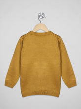Load image into Gallery viewer, Boys winter woolen full sleeves round neck sweater in mustard
