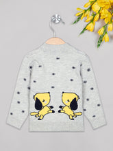 Load image into Gallery viewer, Unisex winter woolen full sleeves  sweater in grey
